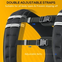 Soozier 22 lbs Weighted Vest, Weight Vest with adjustable Straps, Convenient Pocket and Reflective Strips, Fit for Men Women(m-6)