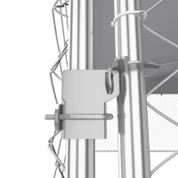 PawHut 13.1' x 13.1' x 6.6' Outdoor Dog Kennel Heavy Duty Galvanized Steel Chain Link with UV-resistant Roof, Silver(m-9)