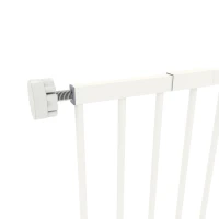 PawHut 30 Inch Tall Pet Gate with Door Dog Gate and Barrier Indoor for Stairs Includes 7", 8", 12" Extensions Kit(m-9)