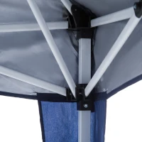 Outsunny 8' x 8' Pop Up Canopy, Outdoor Folding Tent, Portable Party Tent with Carrying Bag for Camping, Party, Picnic, Blue(m-9)