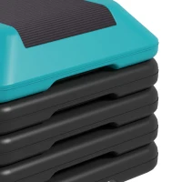 Soozier 5-Level Height Adjustable Stepper, Aerobic Exercise Step Platform, 4" 6" 8" 10" 12", Blue(m-11)