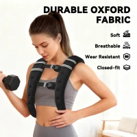 Soozier 11 lbs Weighted Vest, Weight Vest with adjustable Straps, Convenient Pocket and Reflective Strips, Fit for Men Women(m-4)