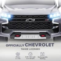 Aosom 12V Licensed Chevrolet TAHOE Ride On Car with Remote Control for 3-6 Years Old, Grey(m-4)
