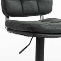 HOMCOM Bar Stools Set of 2, Swivel Counter Height Barstools with Adjustable Height, Back and Footrest, PU Leather Bar Chairs(m-11)