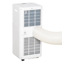 HOMCOM 8000 BTU Portable Air Conditioner with Fan & Dehumidifier Mode, Quiet AC Unit with Remote Control, 24-Hour Timer, White(m-10)