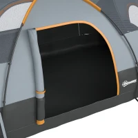 Outsunny 5-6 Person Family Tent, Outdoor Camping Tent with Lighting Hook, Carrying Bag for Camping, Hiking and Travelling, Cream(m-12)