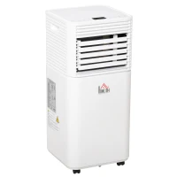 HOMCOM 8000 BTU Portable Air Conditioner with Fan & Dehumidifier Mode, Quiet AC Unit with Remote Control, 24-Hour Timer, White(m-9)