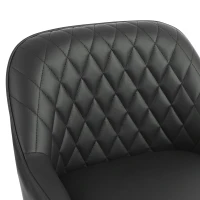 HOMCOM Bar Stools Adjustable Swivel Kitchen Chairs with Backrest Set of 2 for Kitchen Island Black(m-10)