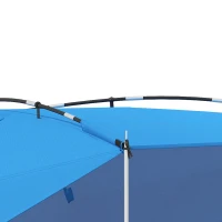 Outsunny Car Awning Camping Tailgate Tent for SUV, 3000mm Waterproof Car Side Awning with Carry Bag, Light Blue(m-9)
