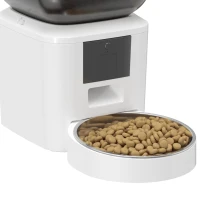 PawHut Automatic Cat Feeder, 2.4G WiFi, Smart APP Control 8L Pet Feeder Dispenser 1-10 Meals with 10s Meal Call Back(m-12)