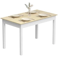 HOMCOM Kitchen Table, Dining Table for 4 to 6 People, 46.9" W x 27.6" D x 29.5" H, Oak(m-9)
