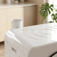 HOMCOM Clothes Dryer with 6 Drying Modes, Laundry Dryer with Stainless Steel Tub 18 lbs, White(m-12)
