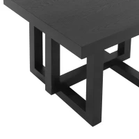 Solid Wood End Table with Non-Slip Feet and Compact Surface, Farmhouse Side Table for Small Spaces and Sofa Accent, 23.5'' L x 23.5'' W x 20.5'' H, Black(m-11)