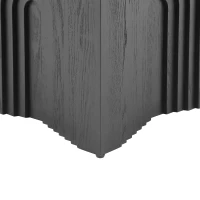 Wooden End Table with Spacious Top and Rubber Pads, No-Assembly Small Side Table for Small Spaces and Bedroom, 19'' L x 19'' W x 19'' H, Black(m-9)