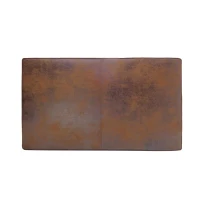 Large Square Ottoman Coffee Table with Upholstered Faux Leather, Versatile Multi‑Use Seating Table with Plush Cushion Top, 48'' L x 27'' W x 15.5'' H, Brown(m-4)