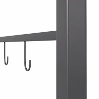 Outsunny 7' x 5' Garden Grill Canopy, BBQ Grill Gazebo Tent with Steel Frame and Hooks, Outdoor Sun Shade, Charcoal Grey(m-9)