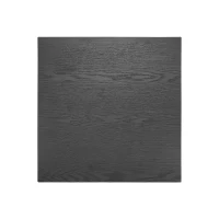 Wooden End Table with Spacious Top and Rubber Pads, No-Assembly Small Side Table for Small Spaces and Bedroom, 19'' L x 19'' W x 19'' H, Black(m-11)