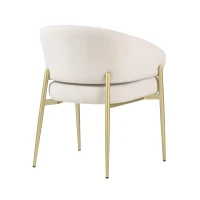 4-Piece Modern Upholstered Dining Chair Set with Curved Back, Fabric Kitchen Side Chairs with High-Density Foam, 22.5'' L x 24'' W x 30.5'' H, Beige(m-6)