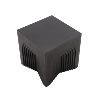Wooden End Table with Spacious Top and Rubber Pads, No-Assembly Small Side Table for Small Spaces and Bedroom, 19'' L x 19'' W x 19'' H, Black(m-13)