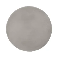 Outdoor Concrete Side Table with Subtly Fluted Cylindrical Base, Fluted Cylindrical Accent Table with Soft Wave Edge, 18'' L x 18'' W x 20.5'' H, Light Grey(m-8)