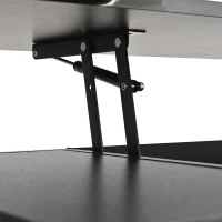 4-in-1 Coffee Table with Height-Adjustable Hydraulic Lift, Versatile Center Table with 2 Soft-Close Drawers, 39.5" L x 19.5" W x 23" H, Black(m-10)