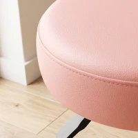 Vinsetto Hydraulic PU Barber Rolling Massage Tattoo Chair, Adjustable Swivel Salon Stool, Pink(m-9)