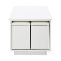 4-in-1 Coffee Table with Height-Adjustable Hydraulic Lift, Versatile Center Table with 2 Soft-Close Drawers, 39.5" L x 19.5" W x 23" H, White(m-10)