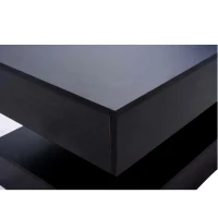 Modern Lift-Up Coffee Table with Bluetooth App-Controlled RGB Lights, Functional Center Table with Hidden Storage, 39.5" L x 19.5" W x 22" H, Black(m-8)