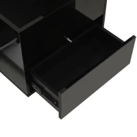 4-in-1 Coffee Table with Height-Adjustable Hydraulic Lift, Versatile Center Table with 2 Soft-Close Drawers, 39.5" L x 19.5" W x 23" H, Black(m-9)