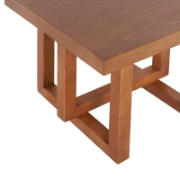 Solid Wood End Table with Sturdy Solid Wood Construction, Bedside Accent Table with Non-Slip Feet, 23.5'' L x 23.5'' W x 20.5'' H, Walnut(m-10)