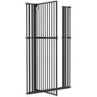 PawHut 63" Extra Tall Pet Gate 30-41" Wide Adjustable Baby Gate Pressure Mounted for Doorways, Hallways, Stairs(m-9)