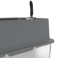 PawHut XL Stainless Steel Cat Litter Box for Big and Multiple Cats with High Wall Side, Scoop, Easy Cleaning & Odor Free(m-12)