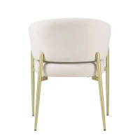 2-Piece Fabric Upholstered Kitchen Side Chairs with Curved Back, Modern Dining Chairs with High-Density Foam, 22.5'' L x 24'' W x 30.5'' H, Beige(m-6)