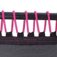 Soozier 48" Adult Hexagon Rebounder Trampoline Fitness Bungee Jumping Cardio Trainer Outdoor Bouncer Jumper Adjustable Bar Pink(m-8)
