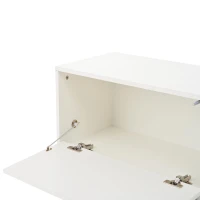 Stylish TV Wall Unit Set for TVs up to 80 Inches with Display Cabinets, Spacious Media TV Cabinet Set with 3 Doors, 71" L x 13.5" W x 48.5" H, White(m-8)