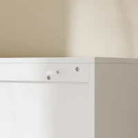 HOMCOM Simple Medicine Cabinet Wall Mounted, Bathroom Wall Cabinet with 2 Doors and Adjustable Shelf Storage, White(m-12)