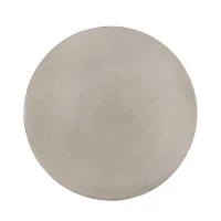 Outdoor Round Side Table with Lightweight Concrete, Patio Accent Table with Durable Smooth Finish, 15.5'' L x 15.5'' W x 16'' H, Light Grey(m-10)