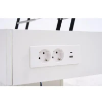 Modern Lift-Up Coffee Table with Bluetooth App-Controlled RGB Lights, Functional Center Table with Hidden Storage, 39.5" L x 19.5" W x 22" H, White(m-10)