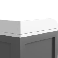 PawHut Elevated Dog Bowls Raised Pet Feeding Station with Storage 2 Stainless Steel Bowls, 23.6"x11.8" x14.2", Grey(m-12)