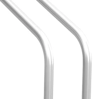 HOMCOM 2-Bike Adjustable Bike Rack, Steel Bike Stand, Ground Mount Garage Organizer for Indoor and Outdoor Use, Silver(m-9)