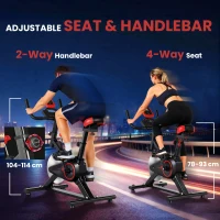 Soozier Upright Exercise Bike, Magnetic Resistance Stationary Bike with LCD Display, Indoor Cycling Bike for Home w/ Adjustable Resistance, Comfortable Seat Cushion(m-6)