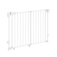 PawHut 29"-44" Wide Dog Gate, 29" H, Pet Gate with Auto-Close, Single Hand Operation, Wall-Mounted, No-Threshold Design(m-9)