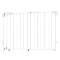 PawHut 29"-44" Wide Dog Gate, 29" H, Pet Gate with Auto-Close, Single Hand Operation, Wall-Mounted, No-Threshold Design(m-12)