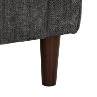 HOMCOM 3 Seater Sofa Upholstered with Padded Cushion Modern Button Tufted Couch with Wood Legs, Dark Grey(m-10)
