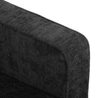HOMCOM 3 Seater Sofa Upholstered with Padded Cushion Modern Button Tufted Couch with Wood Legs, Dark Grey(m-8)