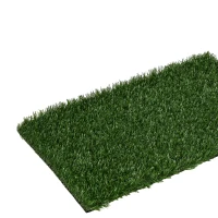 PawHut Artificial Grass Pee Pad for Dogs Potty Training, 26" x 16", 2 Packs, Green(m-9)