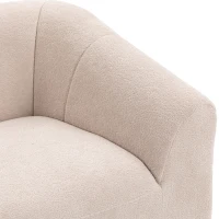 HOMCOM 3 Seater Sofa, Chenille Boneless Cloud Couch with Spring Cushion, Wide and Deep Seat, Beige(m-9)