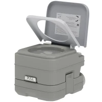 Outsunny Portable Camping Toilet, Porta Potty with 2.6 Gal Waste Tank & 2.6 Gal Flush Tank, Leak-Proof and Odourless(m-2)