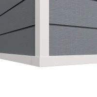 Outsunny 5 x 3FT Garden Shed with Floor, Outdoor Storage Shed with Lockable Door, Window and Vent for Backyard, Patio, Grey(m-12)