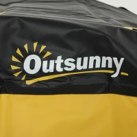 Outsunny Rooftop Cargo Carrier, 15 Cubic Feet Waterproof Soft-Shell Car Roof Storage Bag with Door Hooks, Anti-Slip Mat(m-12)